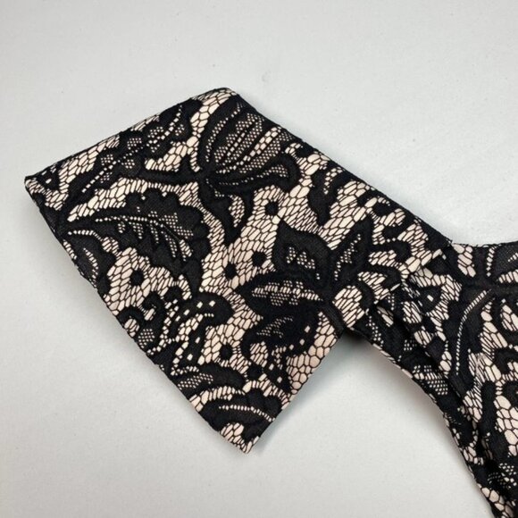 TOPSHOP Black Lace Floral Mini Dress Size  2 - Picture 5 of 7